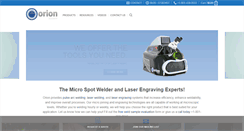 Desktop Screenshot of orionwelders.com