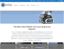 Tablet Screenshot of orionwelders.com